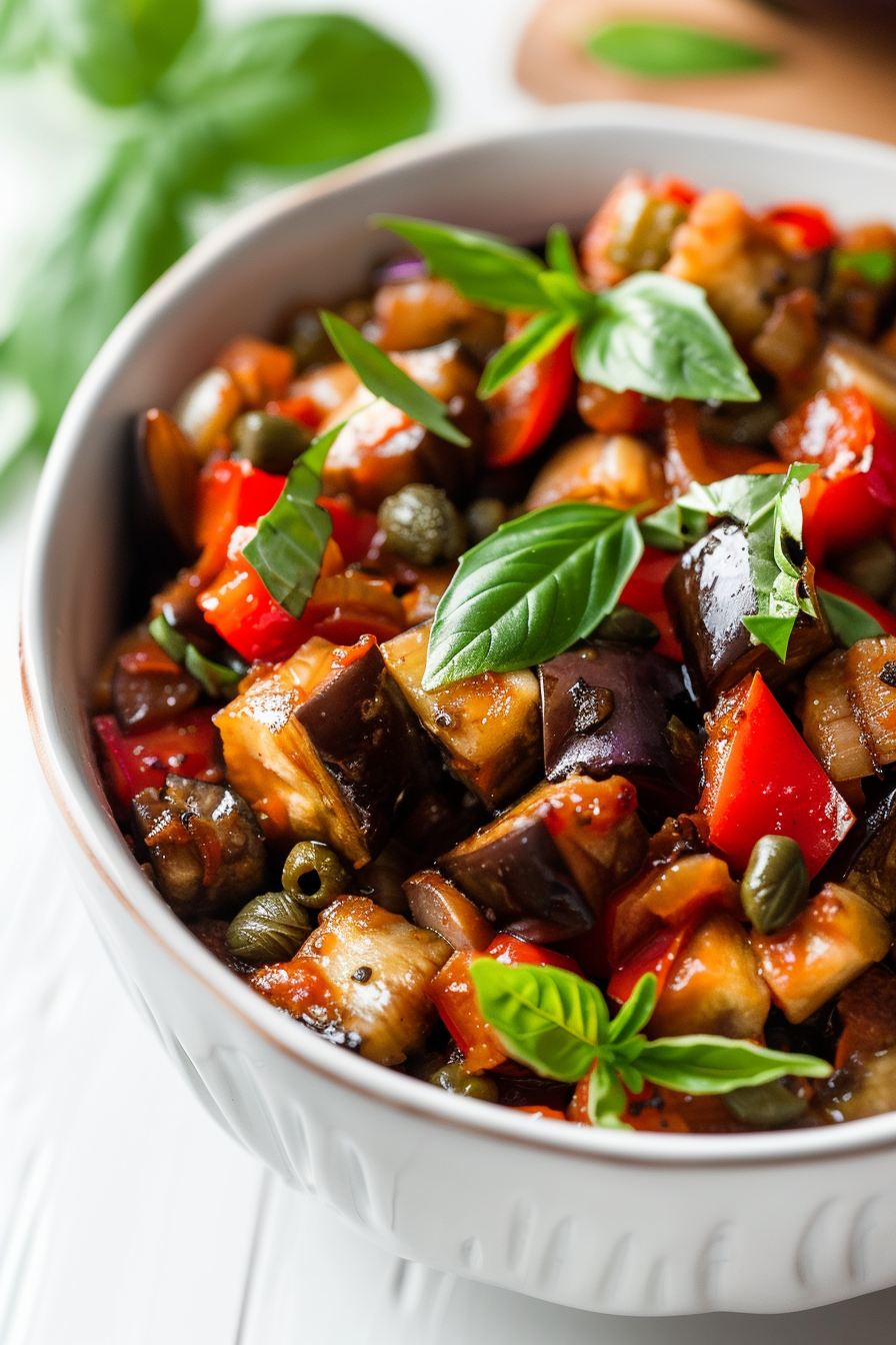 Preparing Keto Caponata