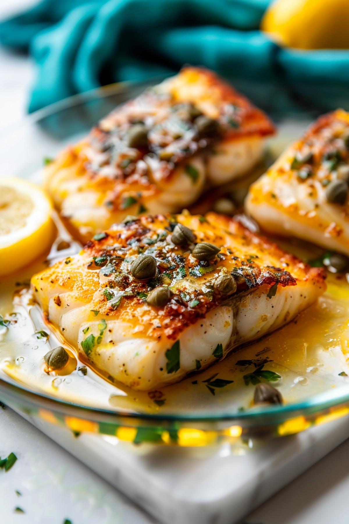 Keto Cod Piccata with Capers and Lemon Butter_001