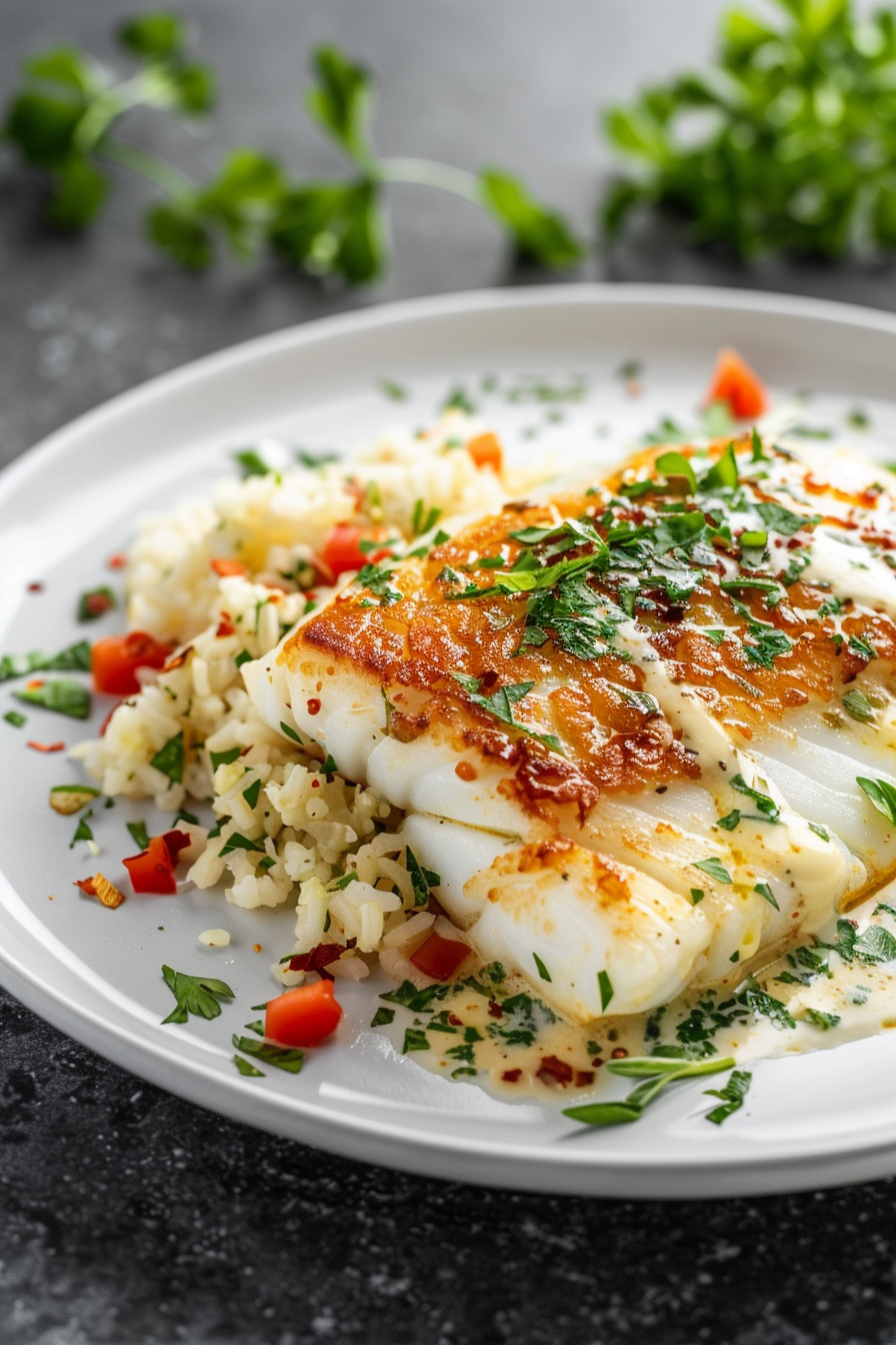 Keto Cod with Sauce