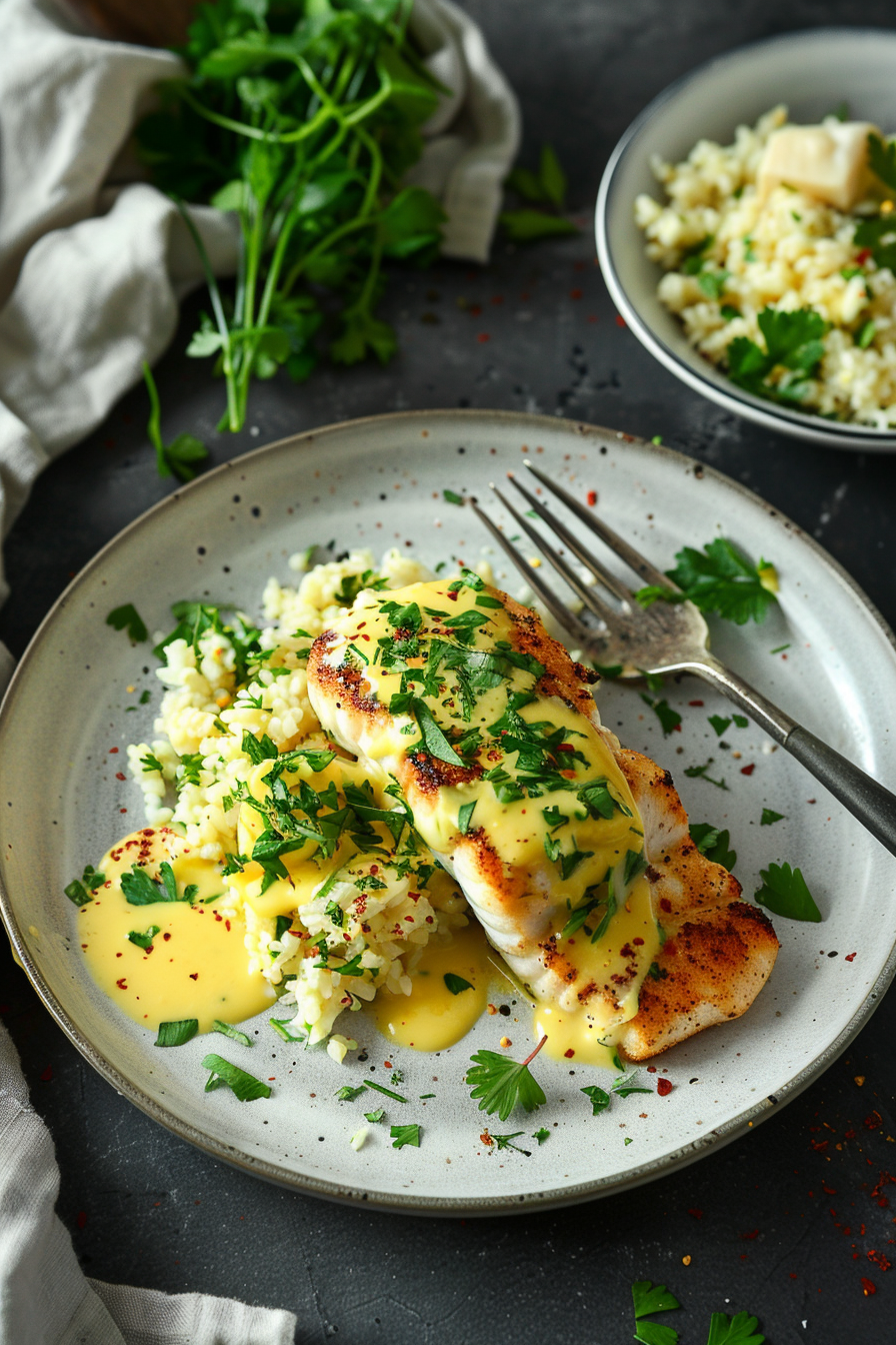 Keto Cod with Creamy Horseradish Sauce