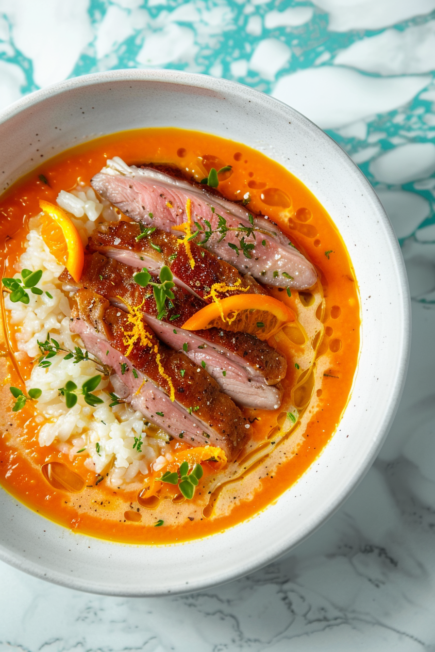 Ingredients for Keto Duck and Orange Soup