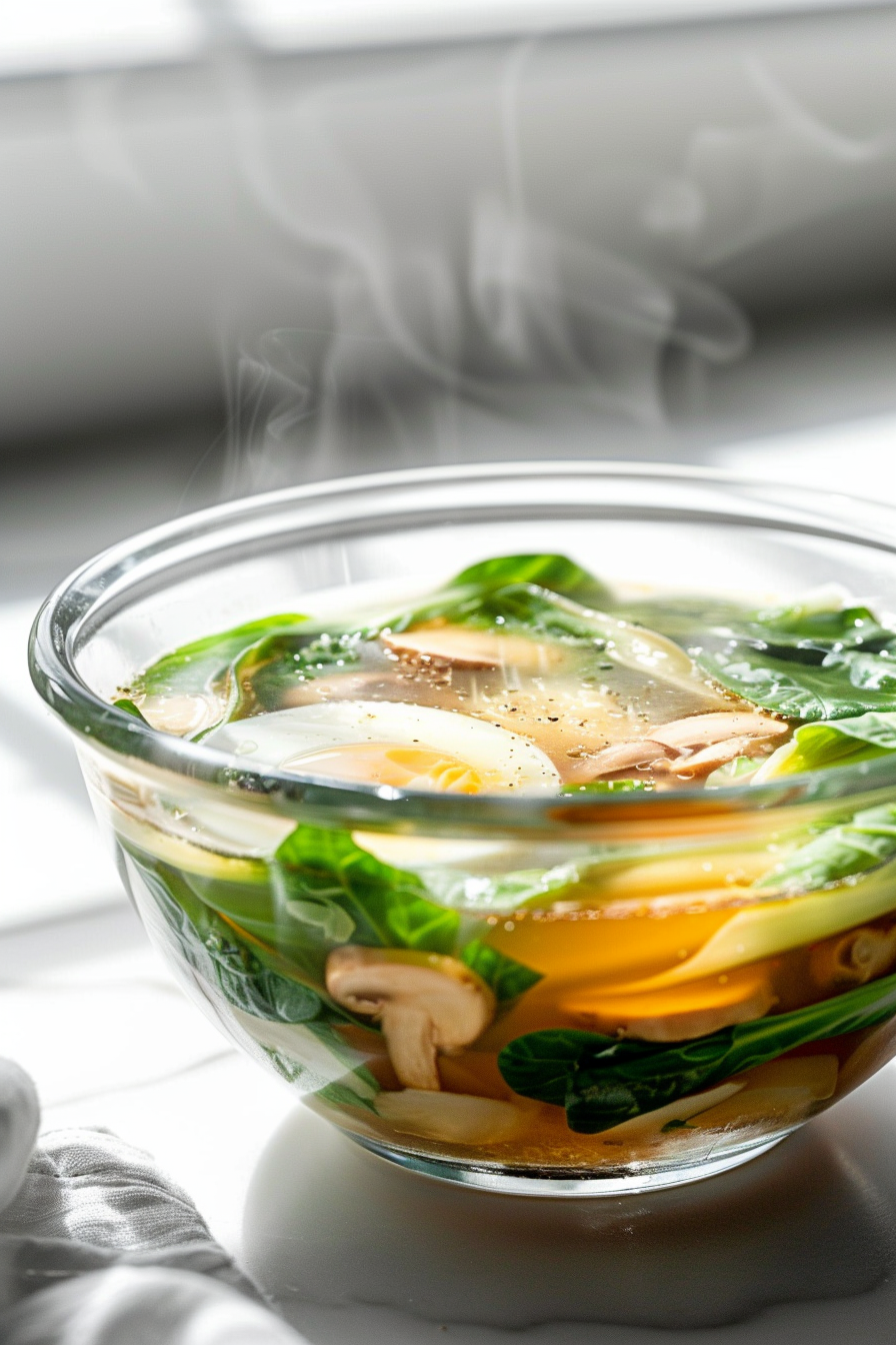 Keto Egg Drop Soup Cooking