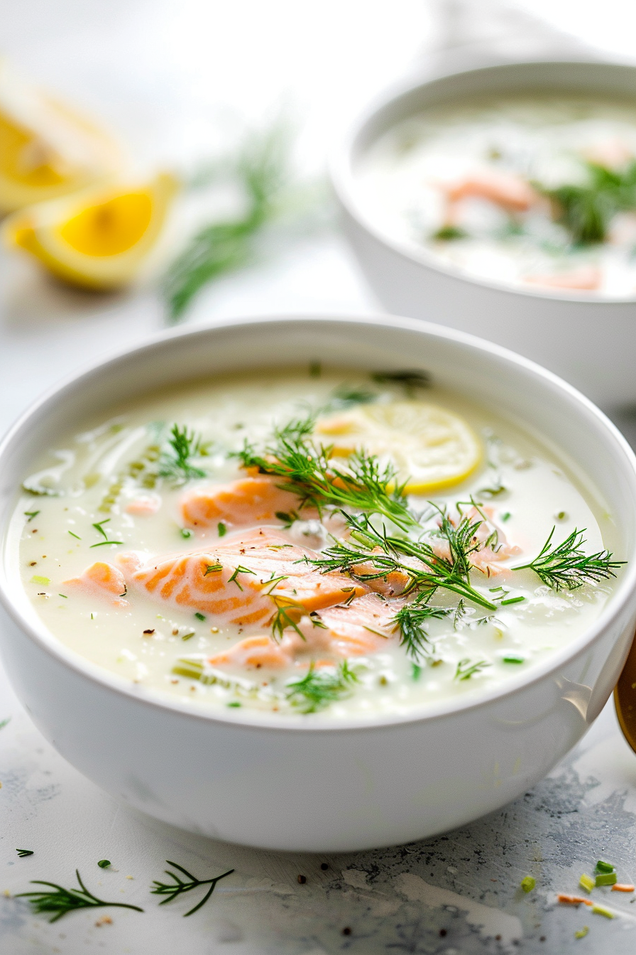 Salmon Cooking for Keto Soup
