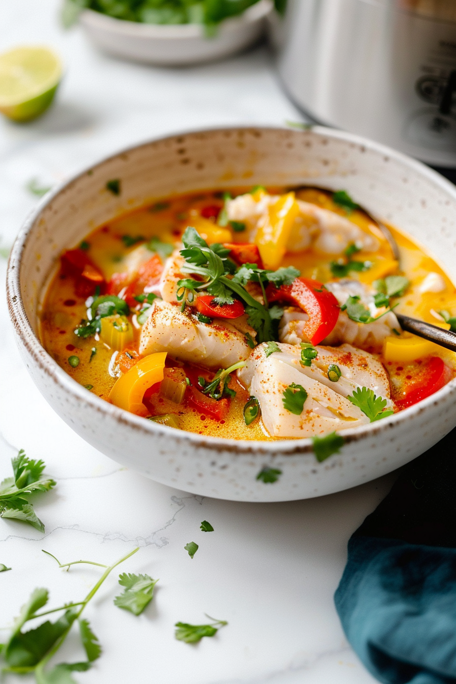 Keto Instant Pot Brazilian Fish Stew Cooking