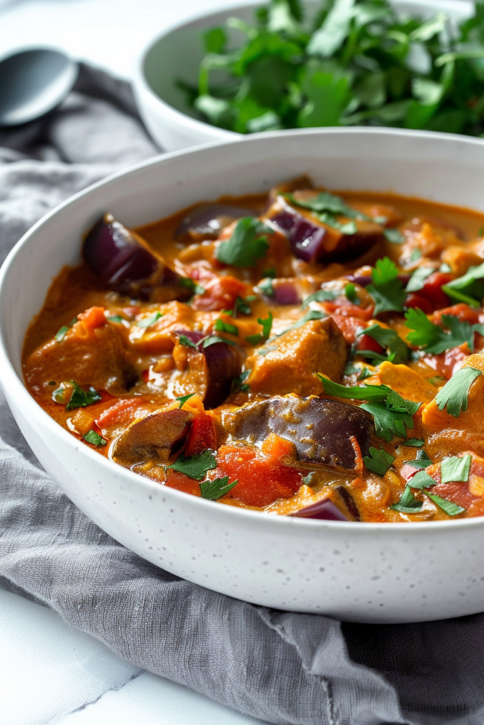 Keto Instant Pot Spicy Eggplant Curry_001