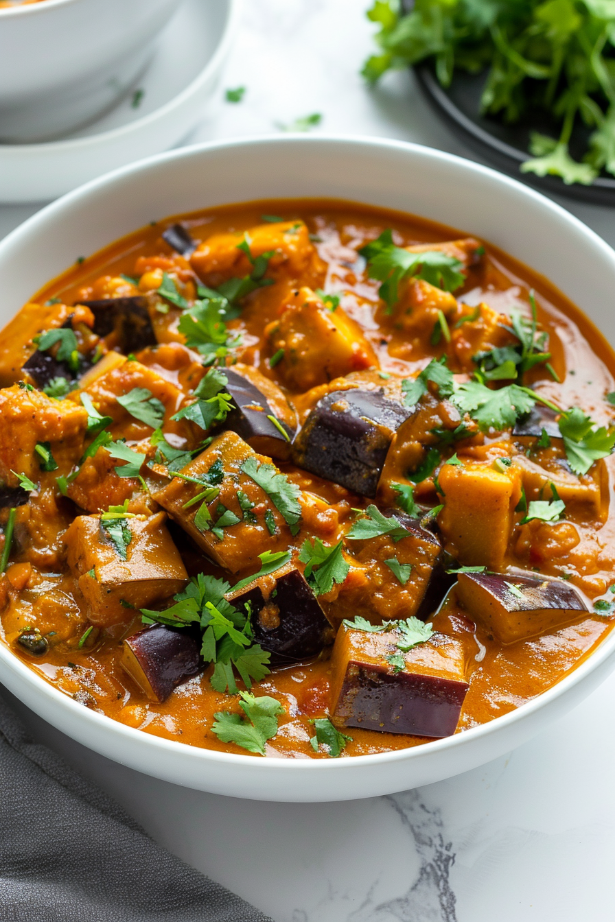 Cooking Keto Instant Pot Spicy Eggplant Curry