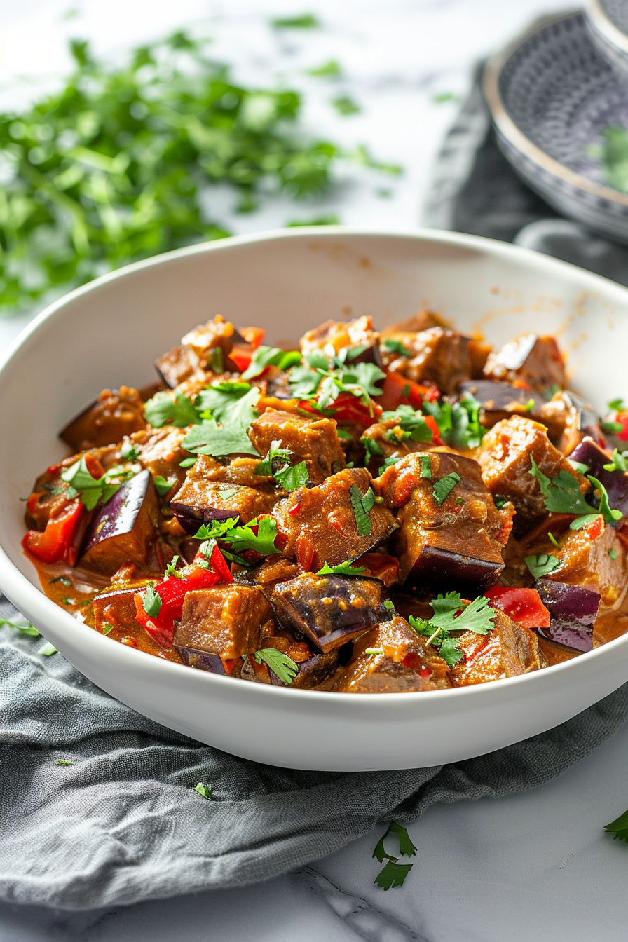 Ingredients for Keto Instant Pot Spicy Eggplant Curry