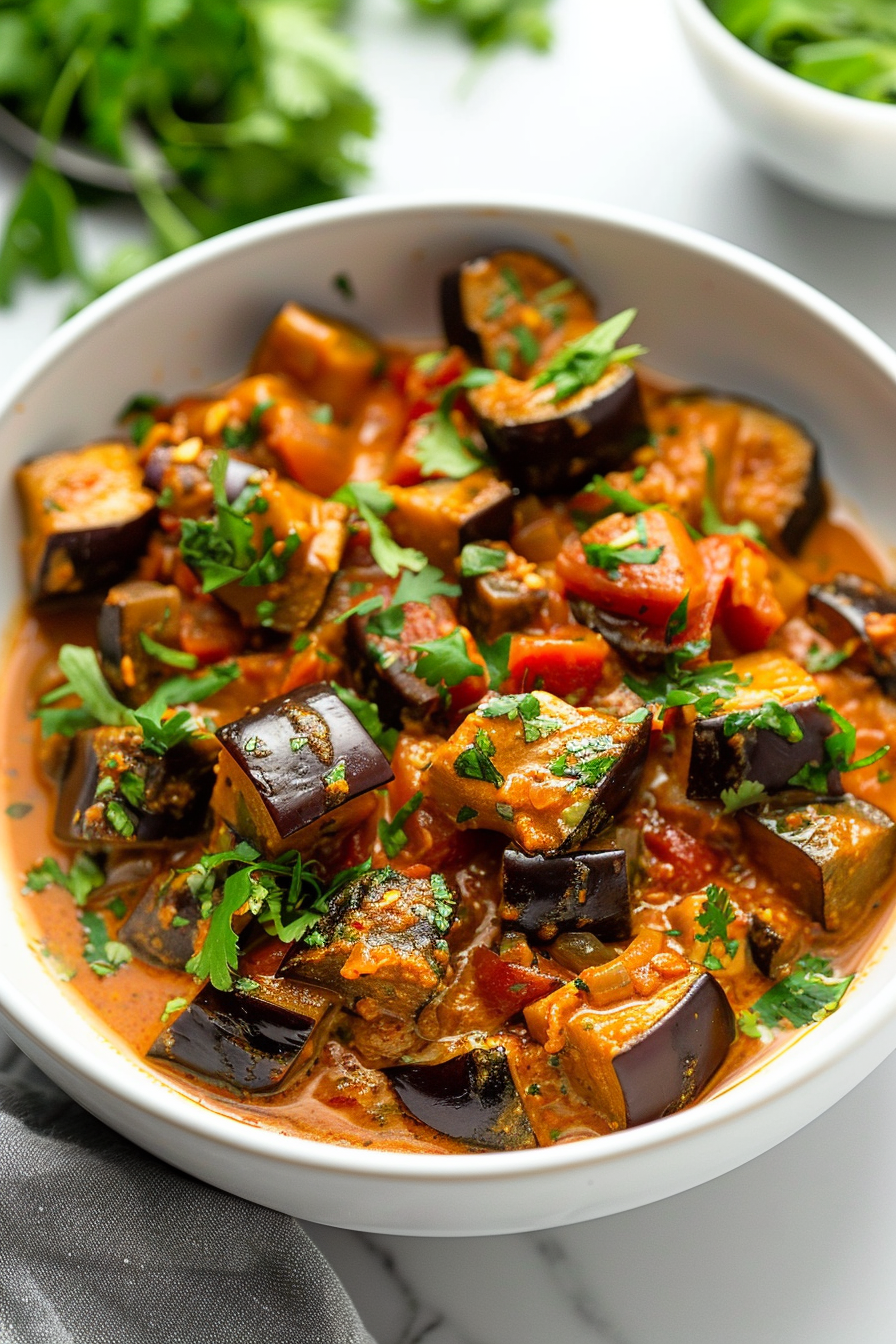 Keto Instant Pot Spicy Eggplant Curry