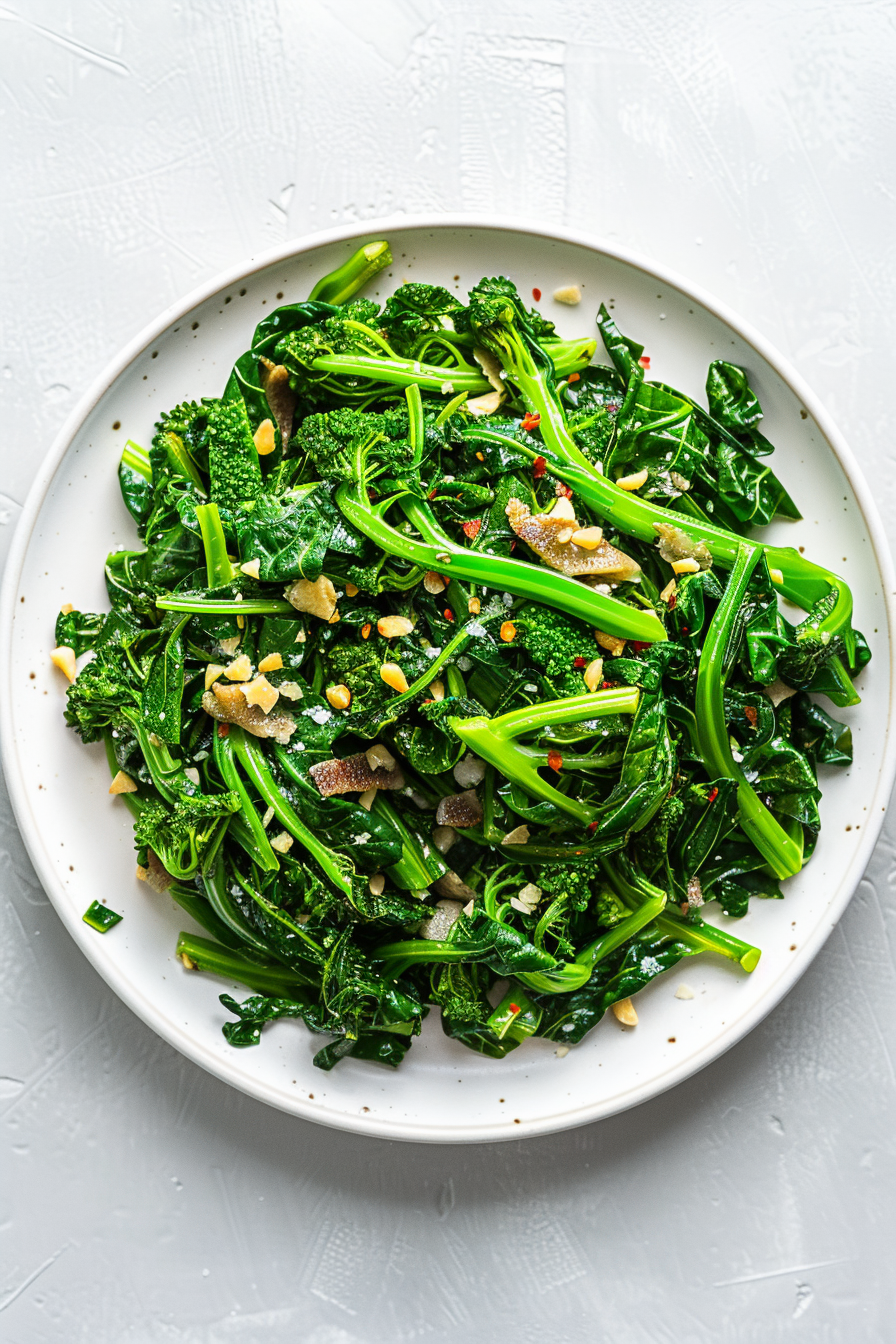 Ingredients for Keto Italian Anchovy and Broccoli Rabe Saute