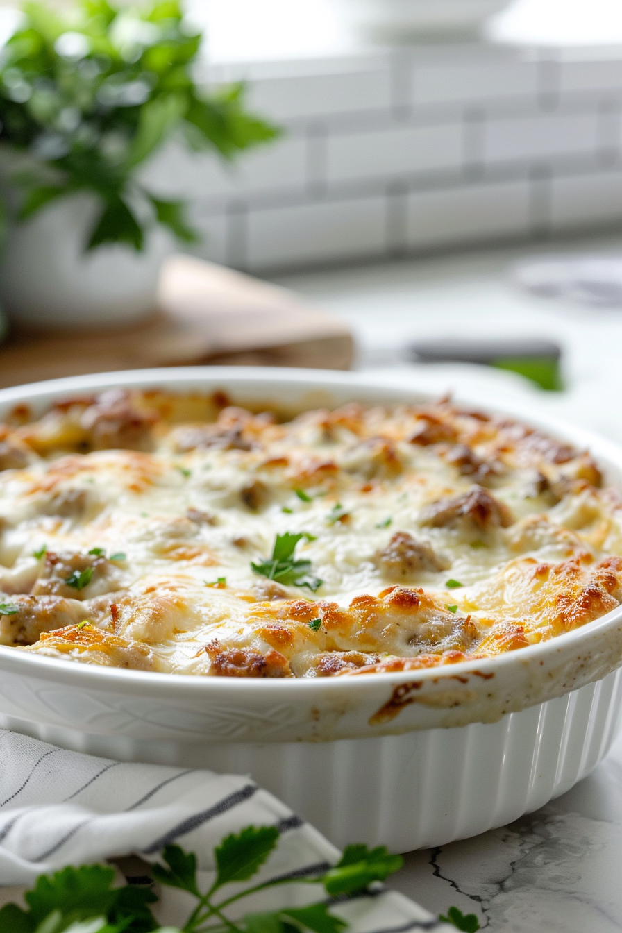 Keto Italian Sausage and Artichoke Heart Dip