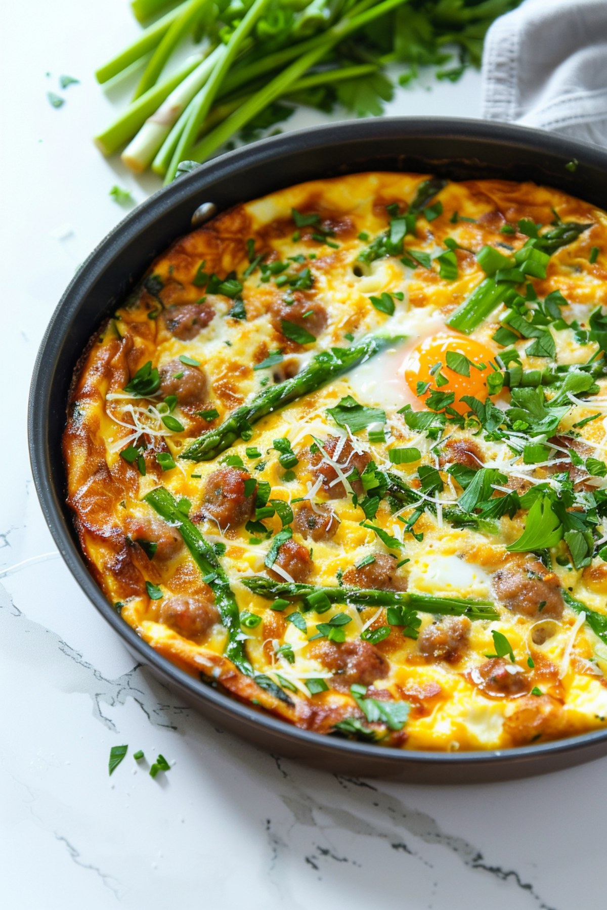 Keto Italian Sausage and Asparagus Frittata_001