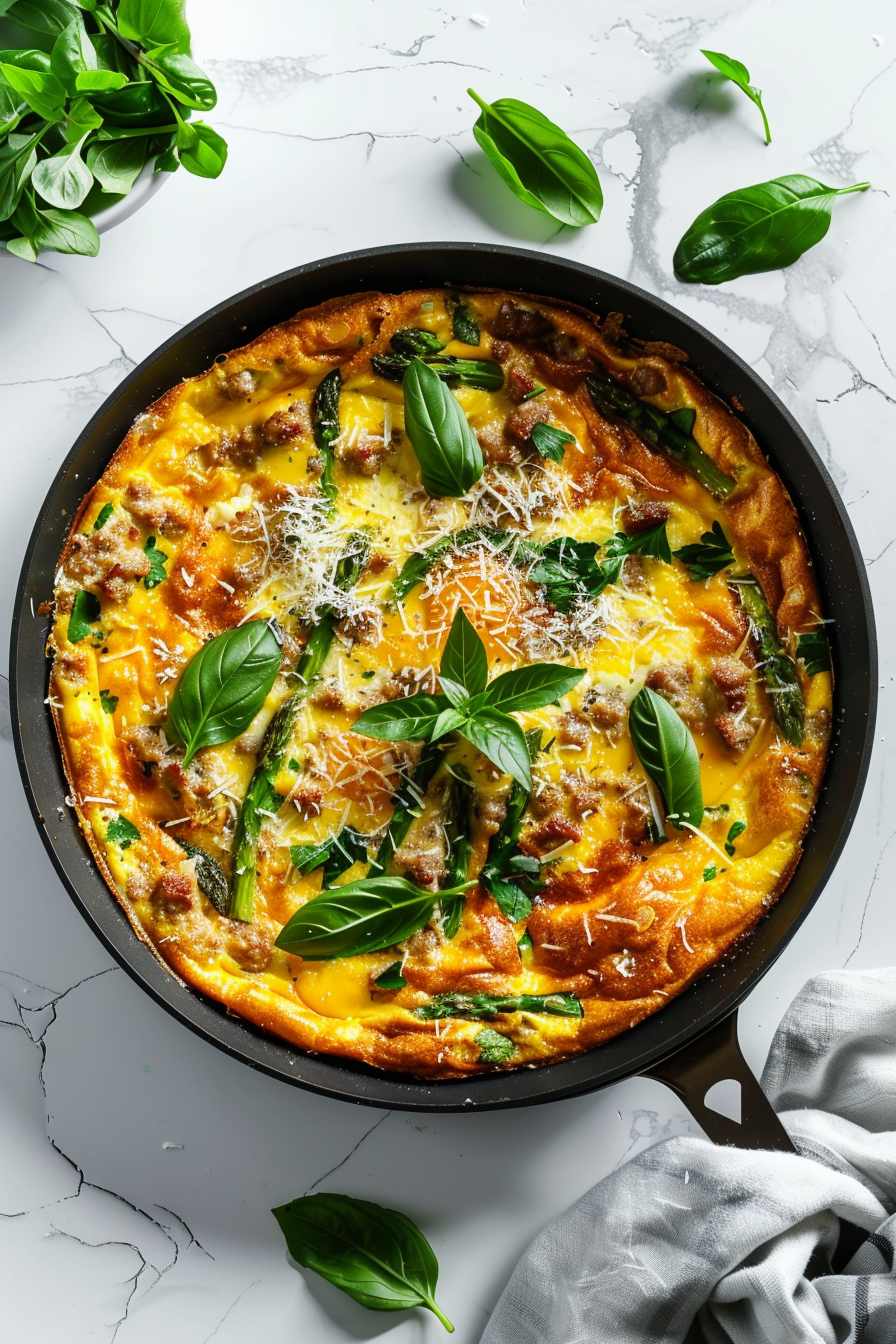 Keto Italian Sausage and Asparagus Frittata