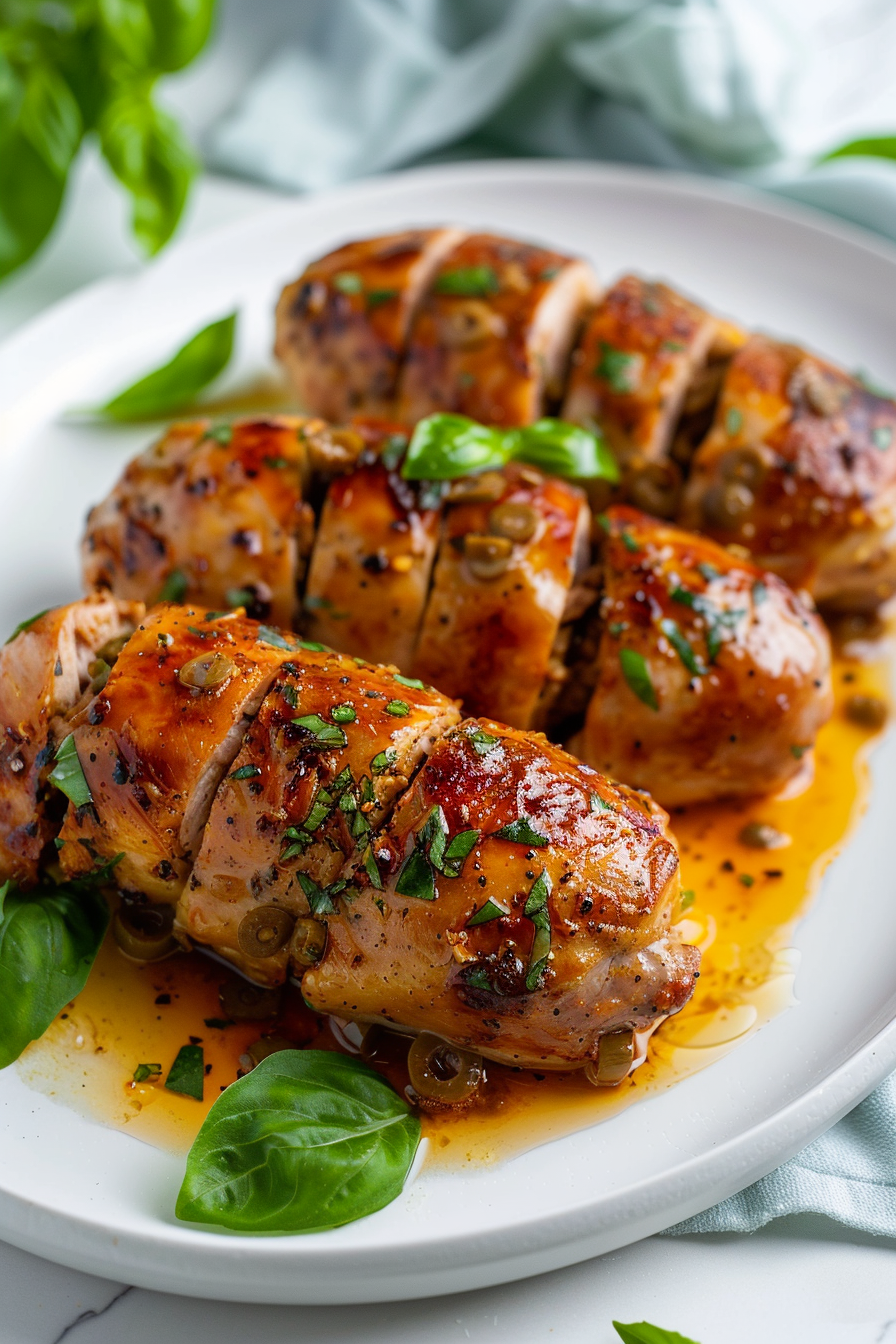 Preparing Keto Italian Sausage and Olive Tapenade Stuffed Chicken