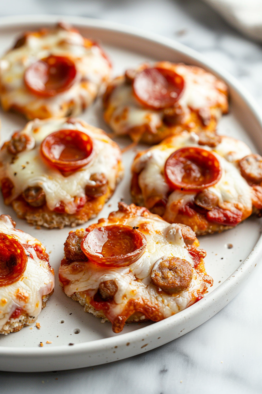 Mixing Ingredients for Keto Pizza Bites