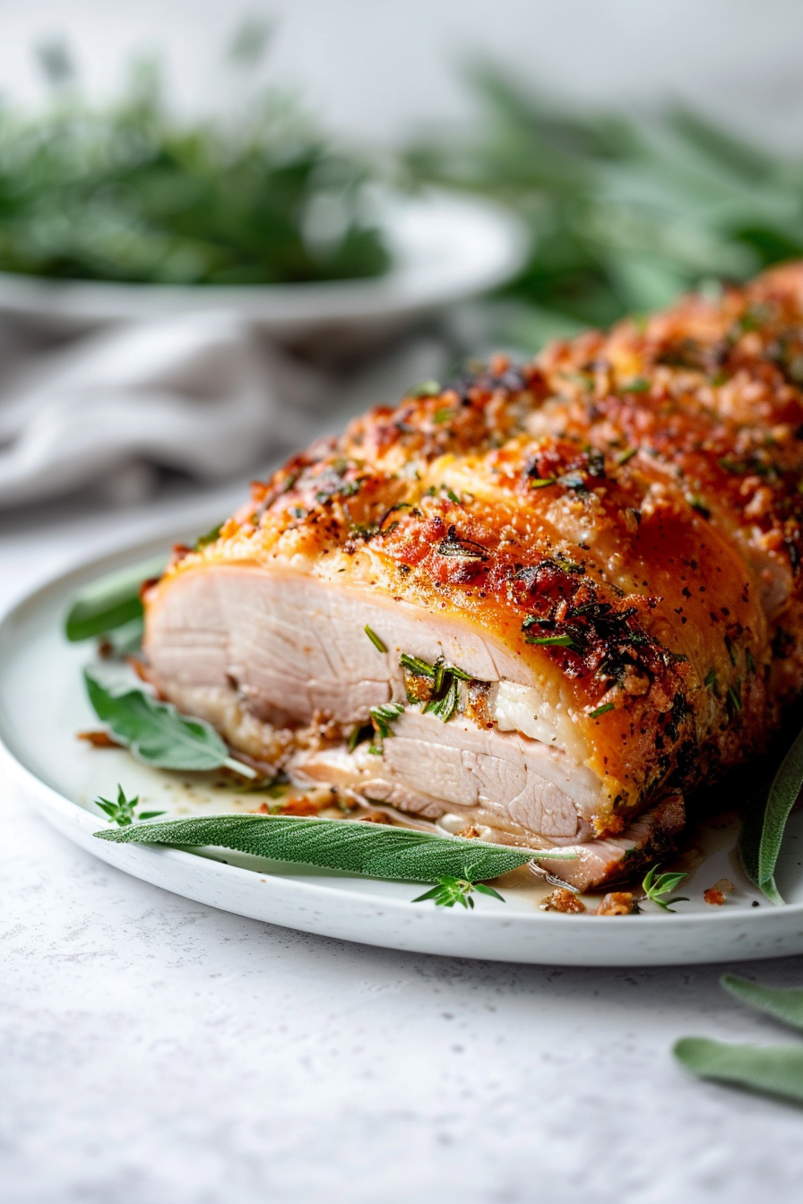 Herb Rubbed Pork Belly for Keto Porchetta