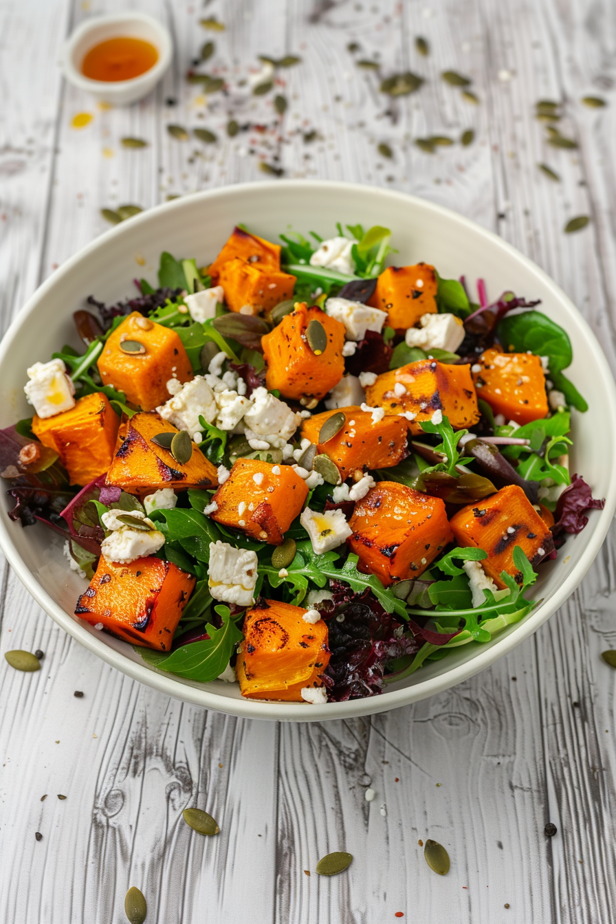 Keto Pumpkin and Goat Cheese Salad