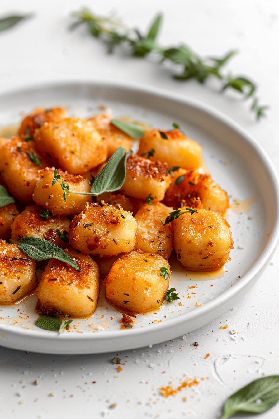 Keto Pumpkin and Sage Gnocchi Cooking