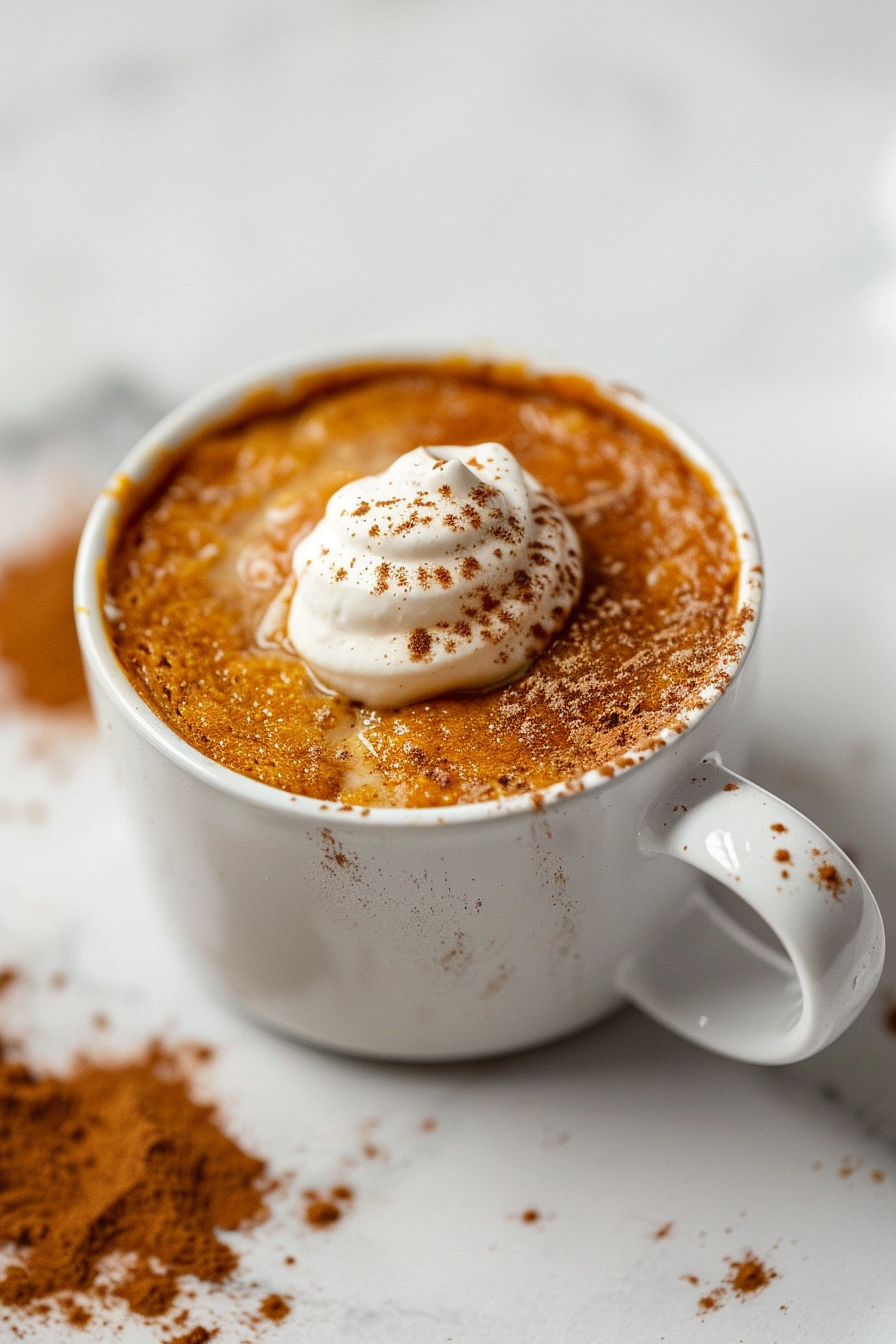 Keto Pumpkin Spice Latte Mug Cake