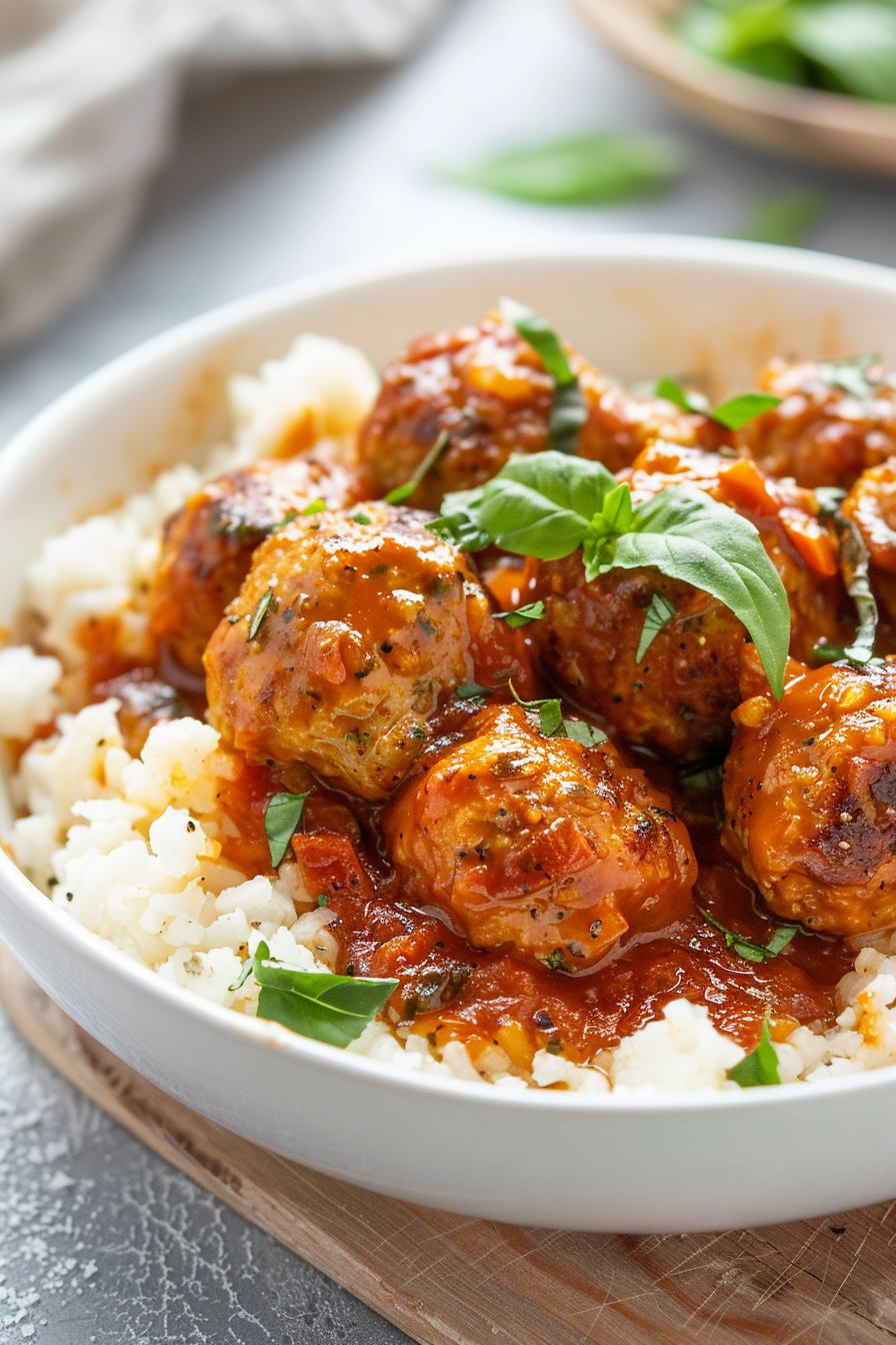 Mixing Ingredients for Keto Pumpkin Turkey Meatballs