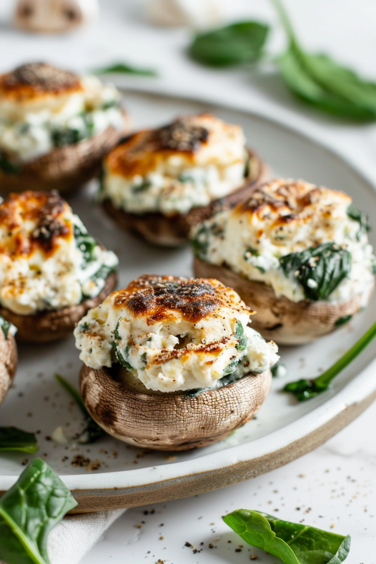 Keto Ricotta and Spinach Stuffed Mushrooms_001