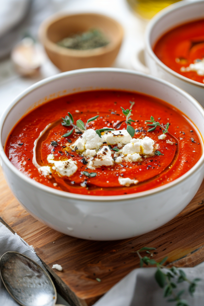 Keto Roasted Red Pepper and Goat Cheese Soup_001