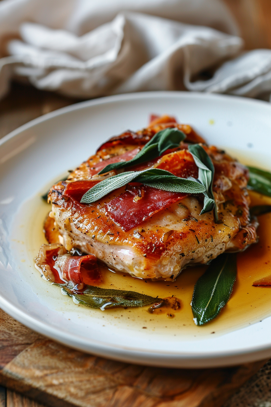 Keto Saltimbocca Cooking
