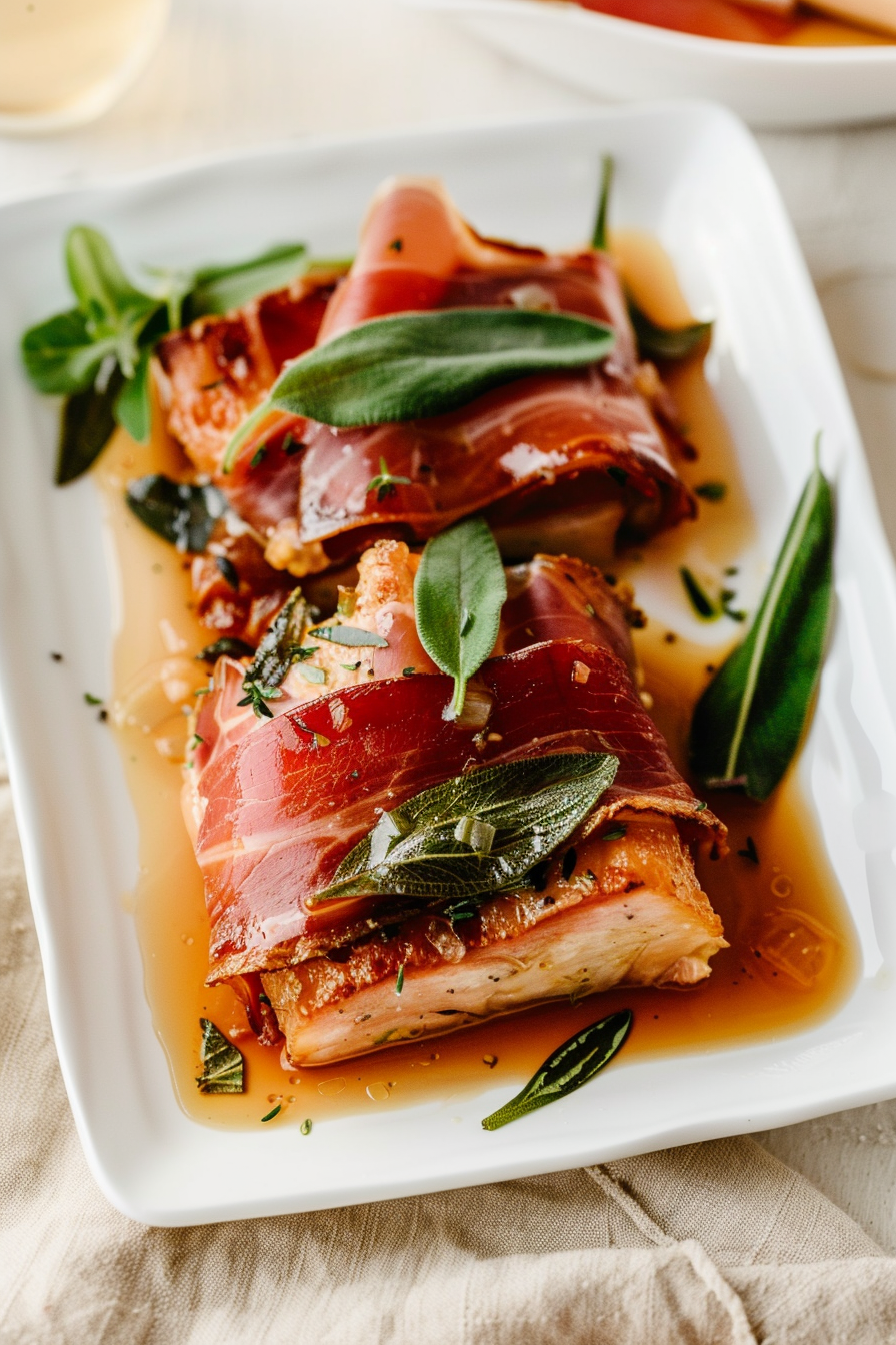 Keto Saltimbocca Finished Dish