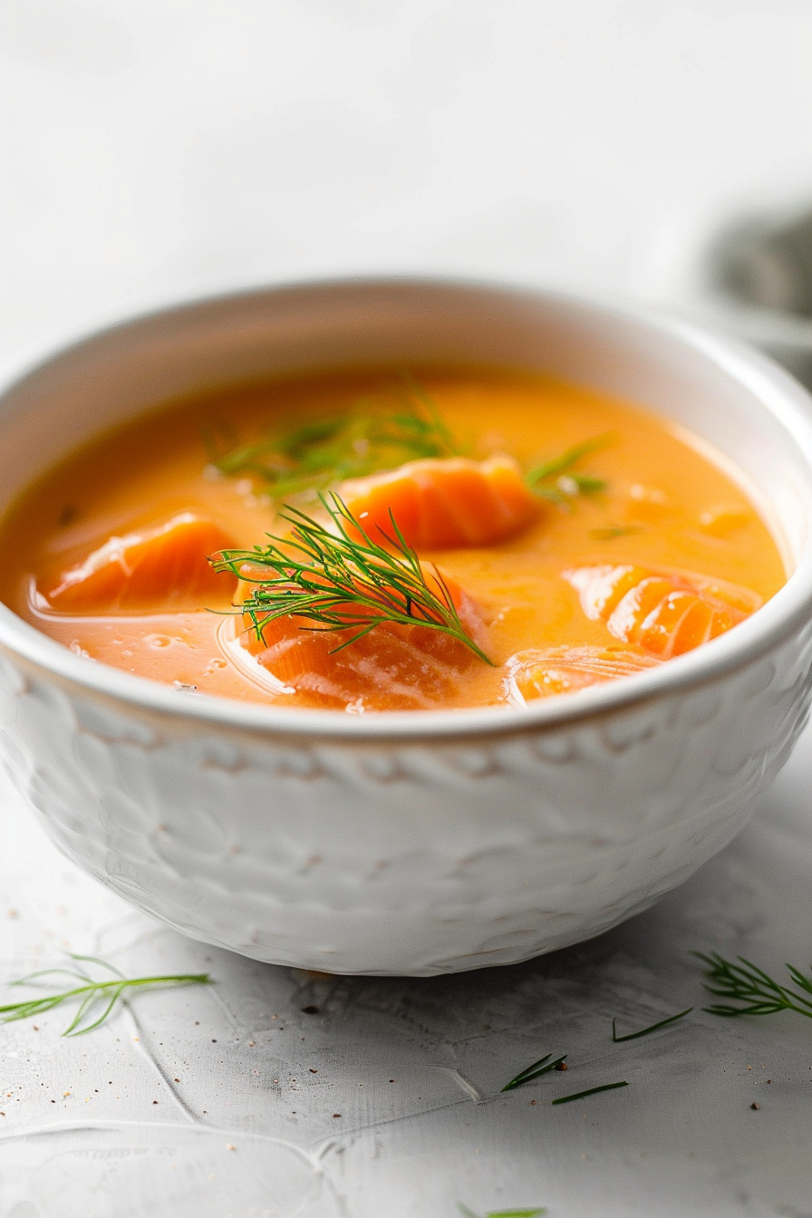 Ingredients for Keto Smoked Salmon Soup