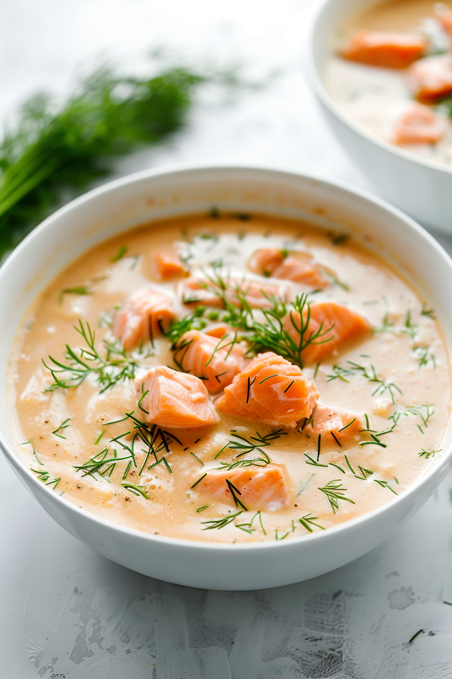 Keto Smoked Salmon and Horseradish Soup