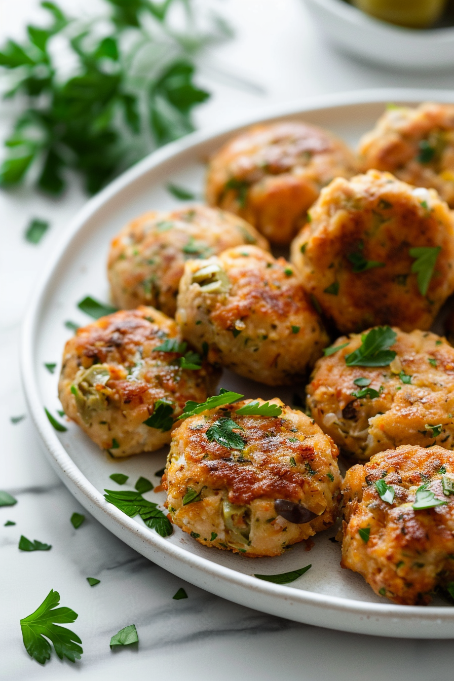 Preparing Keto Tuna and Olive Polpette