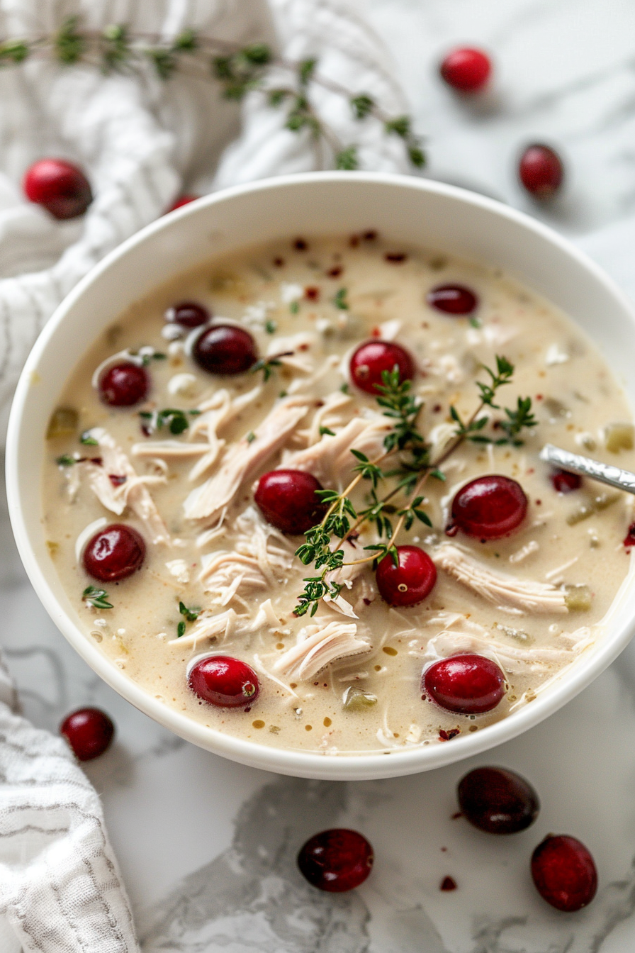 Keto Turkey and Cranberry Soup Cooking