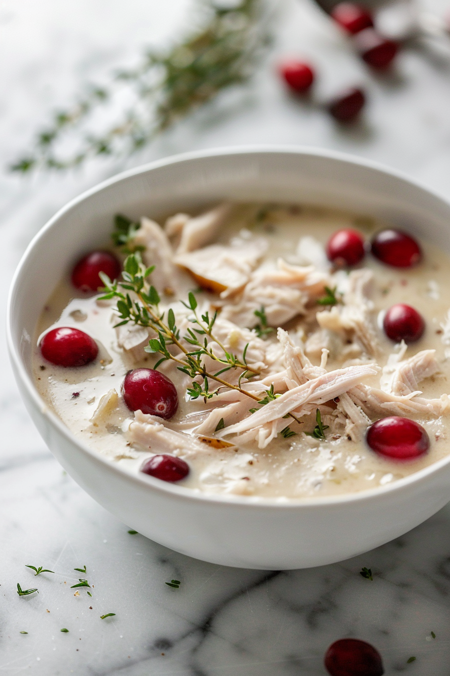 Ingredients for Keto Turkey and Cranberry Soup