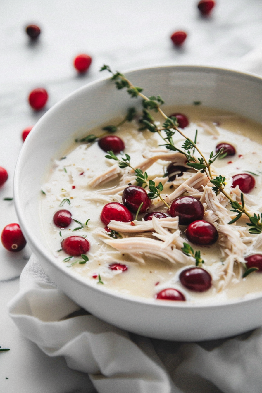 Keto Turkey and Cranberry Soup