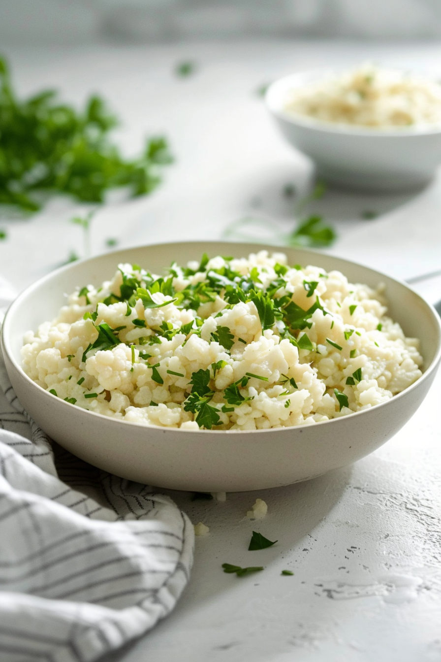 Ingredients for Keto Venetian Cauliflower Risotto