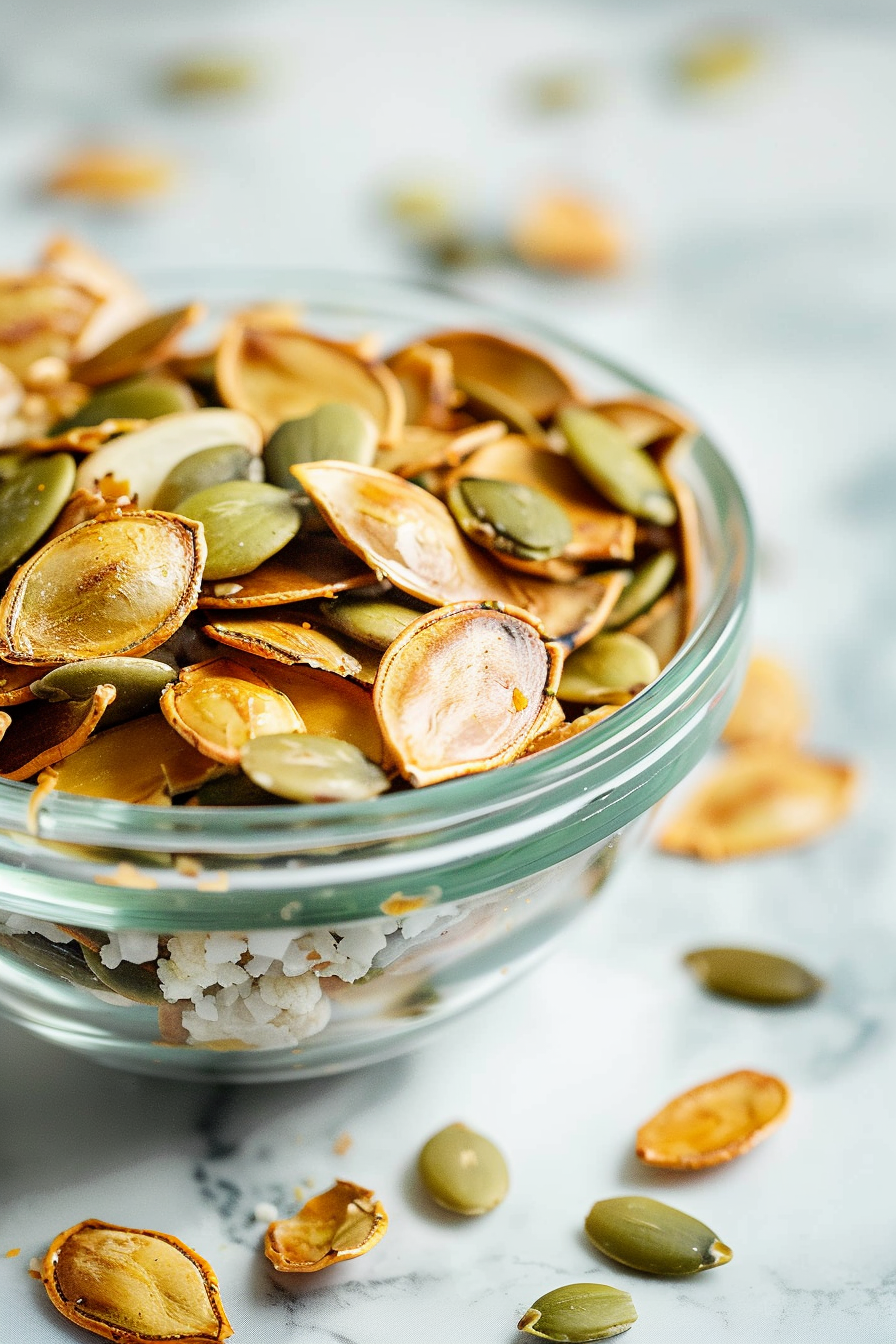 Spiced Keto Pumpkin Seed Brittle in the Making