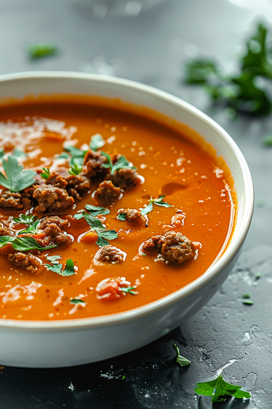 Ingredients for Spicy Keto Chorizo and Pumpkin Soup