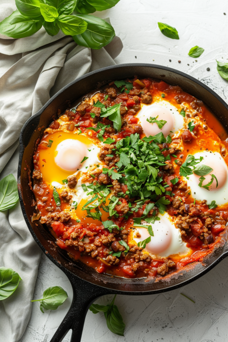 Spicy Keto Italian Sausage Shakshuka_001