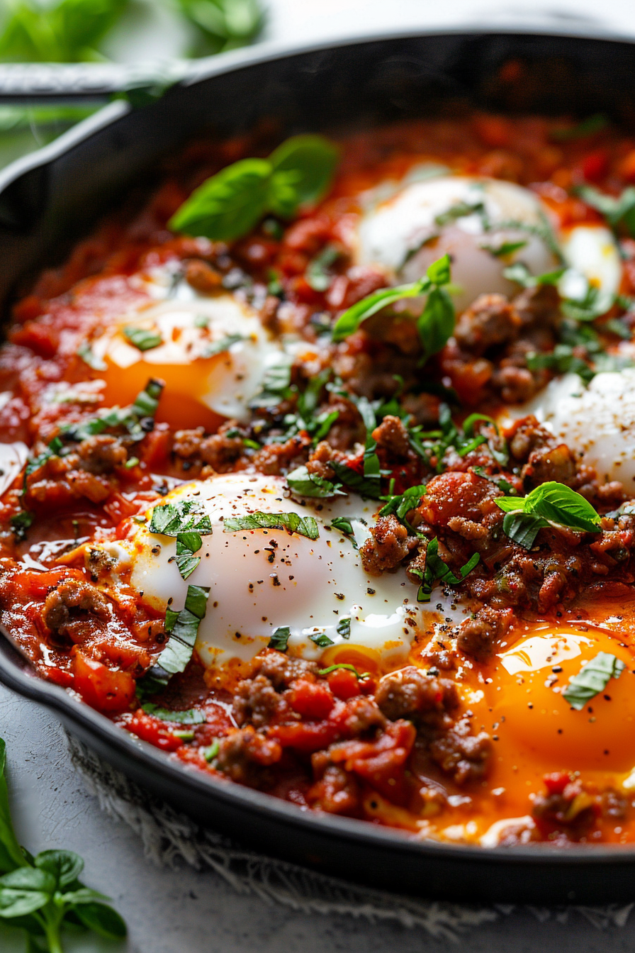 Ingredients for Spicy Keto Italian Sausage Shakshuka