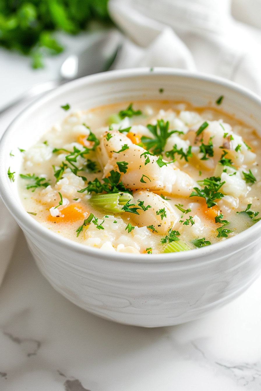 Ingredients for Creamy Keto Seabass Chowder