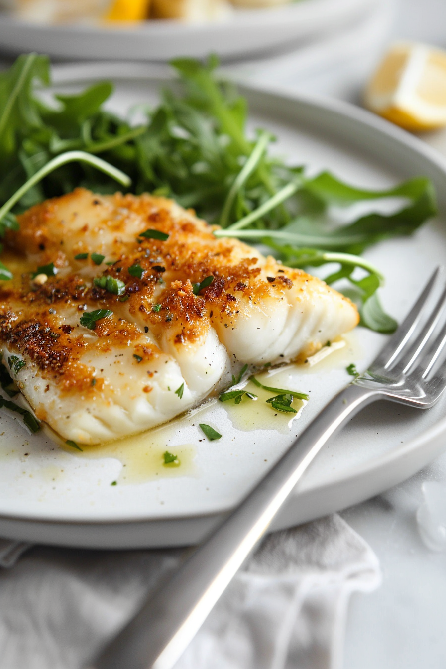Herb Crusted Keto Chilean Seabass with Lemon Aioli