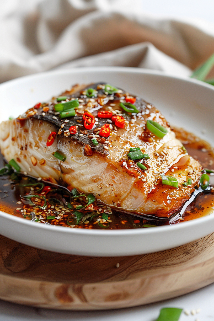 Keto Asian-Inspired Chilean Seabass in Soy Ginger Sauce