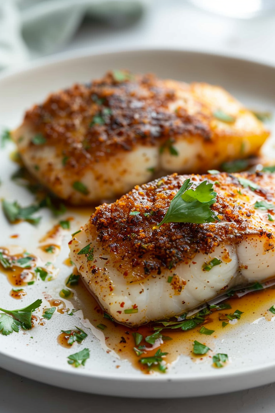 Cooked Keto Blackened Chilean Seabass