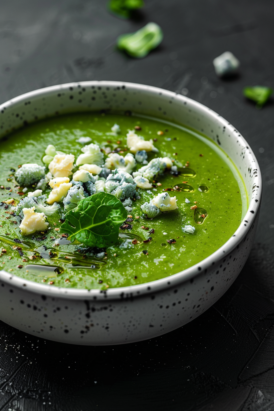 Blended Keto Broccoli and Blue Cheese Soup