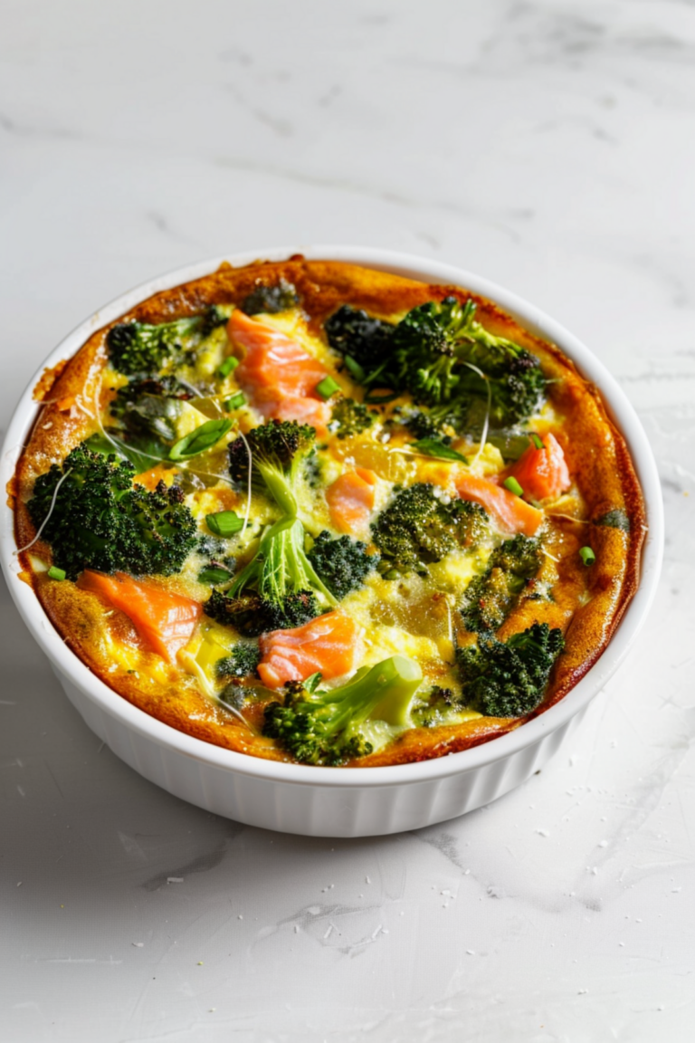 Keto Broccoli and Smoked Salmon Quiche_001