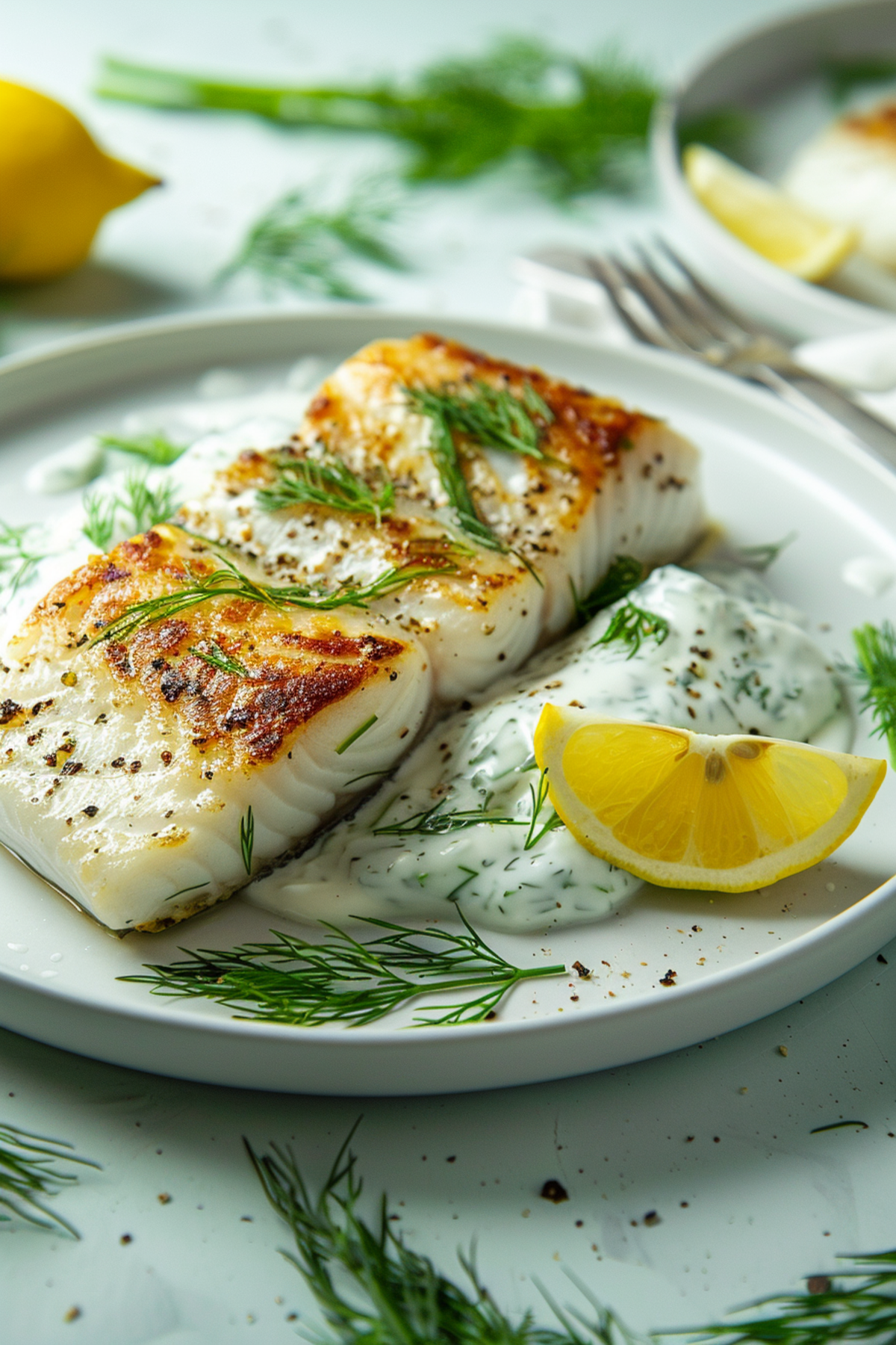 Keto Chilean Seabass with Cucumber and Dill Yogurt Sauce_001
