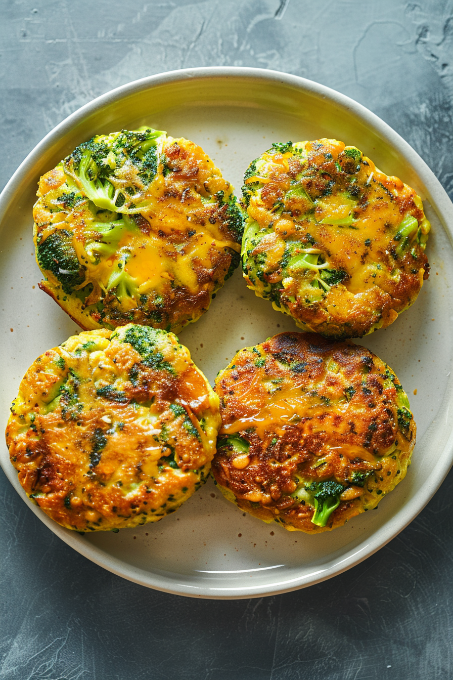 Keto Curried Broccoli Cakes Cooking