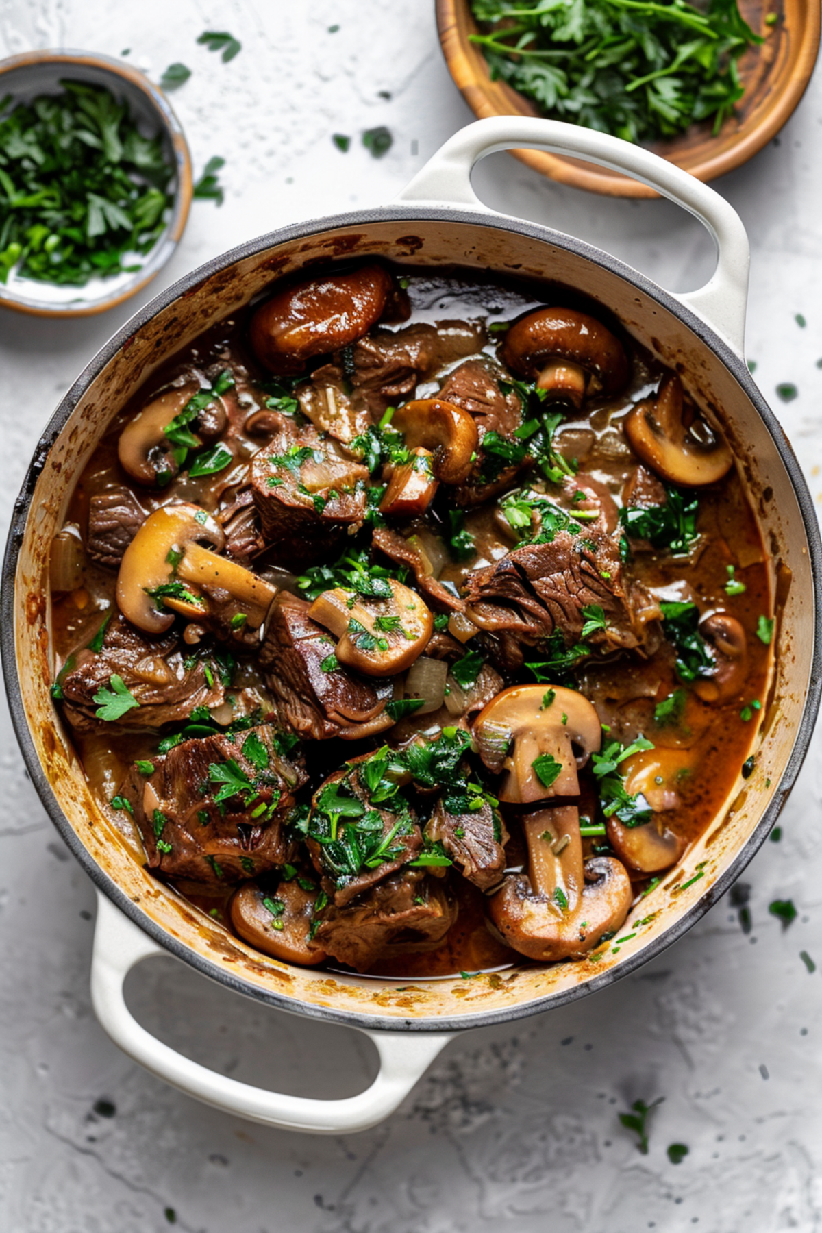 Keto Dutch Oven Braised Beef and Mushroom Stew_001