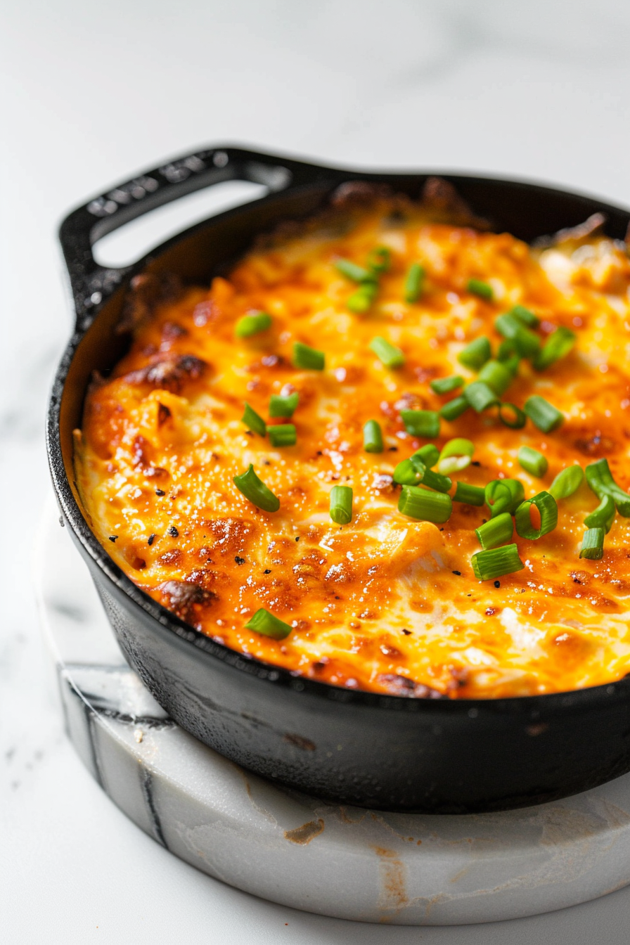 Keto Dutch Oven Buffalo Chicken Dip Ready to Serve