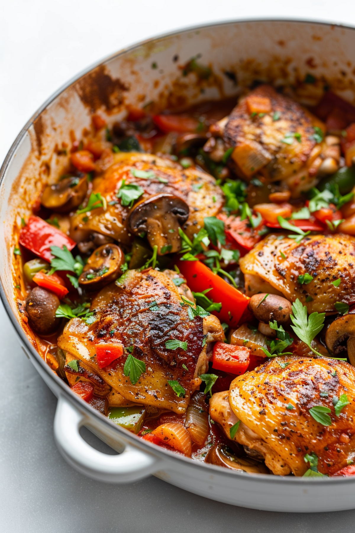 Easy Keto Dutch Oven Chicken Cacciatore Recipe for a Healthy Dinner