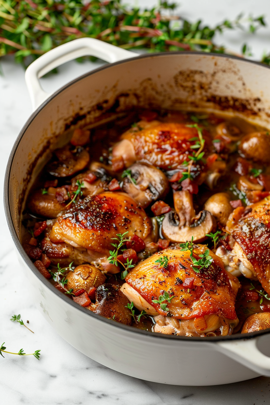 Preparing Keto Coq Au Vin